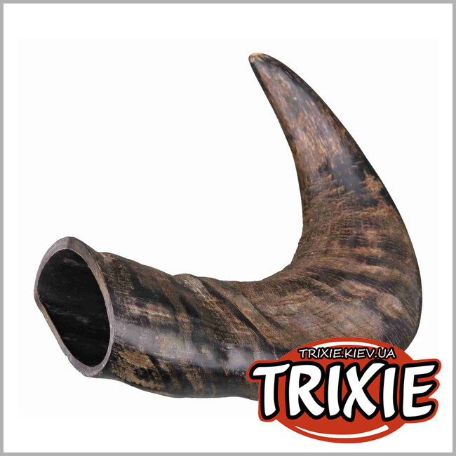 ТРИКСИ Украина - Жевательный рог буйвола Trixie 27742 для собак средний, буйвол