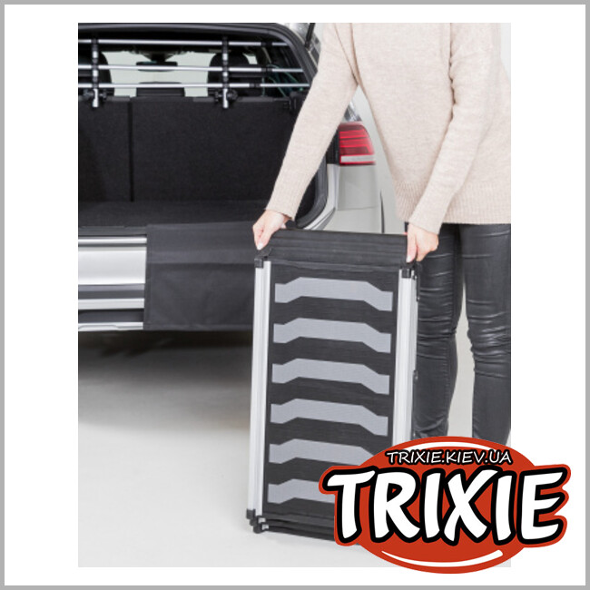 ТРИКСИ Украина - Трап складной TRIXIE (3 ступени, 40х78-175, 6.8кг, черный/серый)