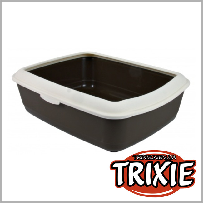 ТРИКСИ Украина - Туалет для котов TRIXIE - Classic (Цвет:коричневый/крем, Размер:47х37х15см)