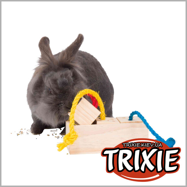 ТРИКСИ Украина - Деревянная игрушка TRIXIE для лакомств Куб (16х6х7 см)