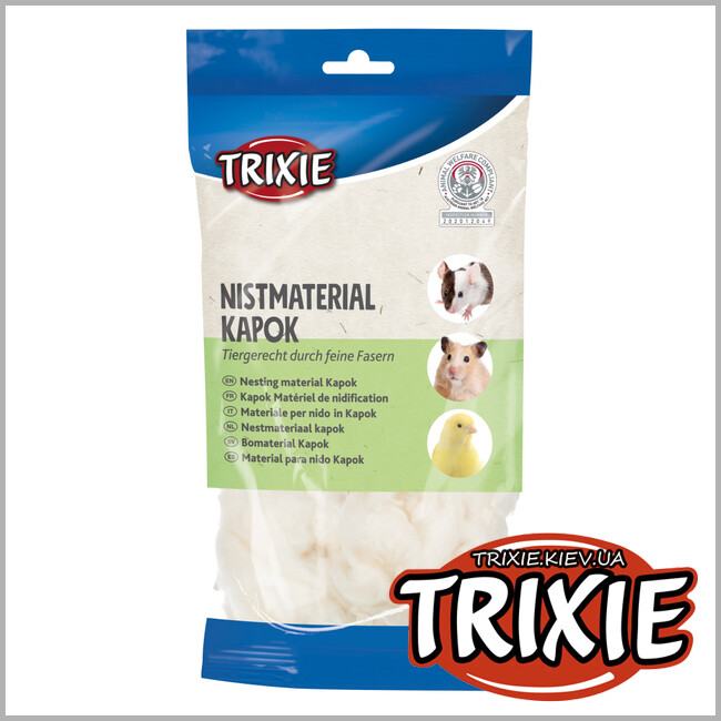 ТРИКСИ Украина - Материал для гнездования для грызунов Trixie ( Капок Вес: 40 г кремовый)