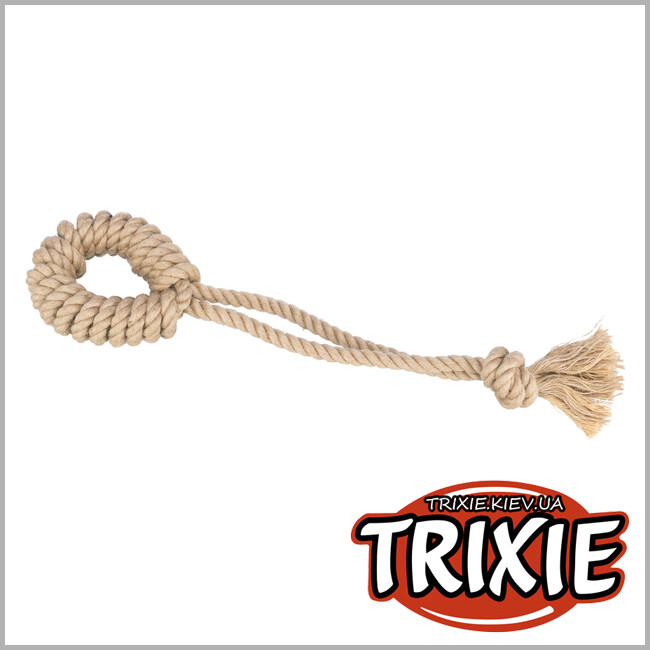 ТРИКСИ Украина - Веревочное кольцо Trixie 34887 на канате (конопля/хлопок), 50см