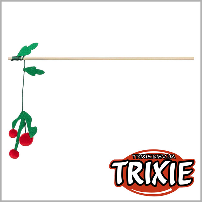 ТРИКСИ Украина - Игрушка "Палочка с рождественской омелой" для кошек Trixie 92453 дерево 48 см