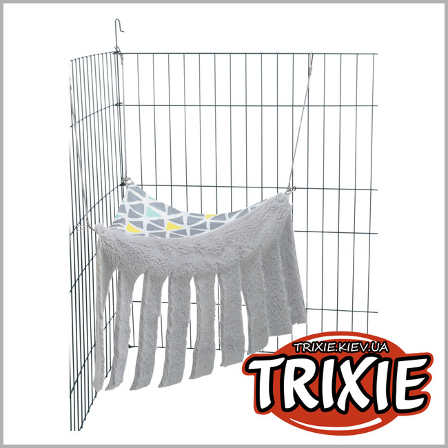 ТРИКСИ Украина - Лежак-пещера "Sunny" Trixie 62685 с гамаком подвесной для грызунов (плюш), 41х27х23см