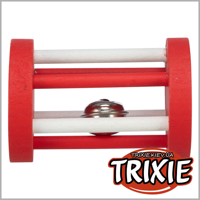 ТРИКСИ Украина - Рождественское колесо-барабан Trixie 926541 с колокольчиком, дерево, 5х7см