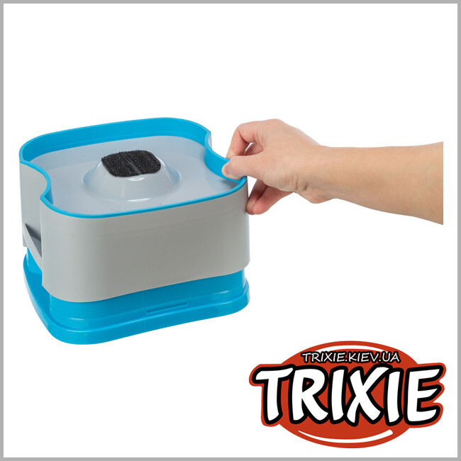 ТРИКСИ Украина - Миска для путешествий Trixie 24601 "Strong", 21х11х21см, темно-серый/петроль