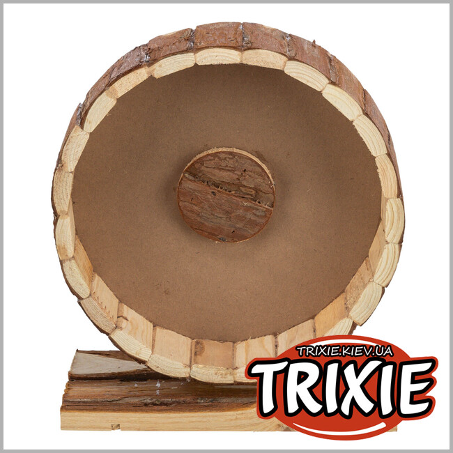 ТРИКСИ Украина - Беговое колесо Trixie 61035 Natural Living для маленьких грызунов тренажерное дерево d-23 см