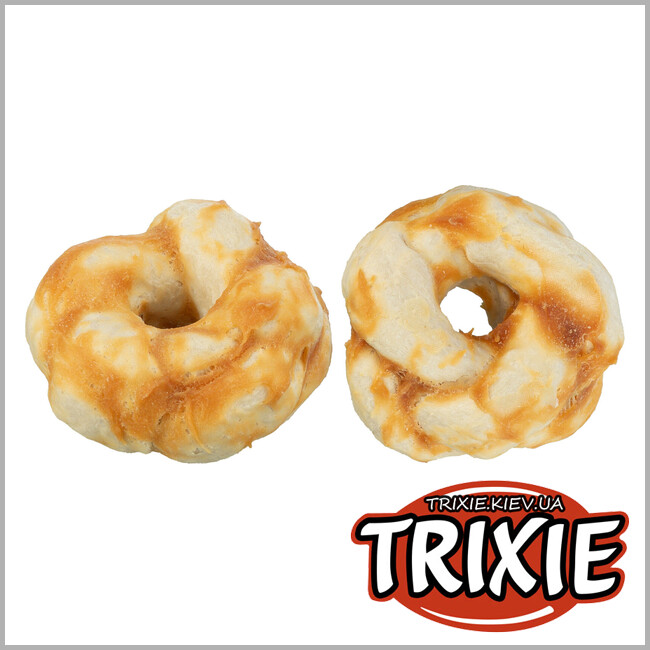 ТРИКСИ Украина - Лакомство для собак Trixie Denta Fun "Twists" (коллаген/курица), 6.5см, 2шт/85гр