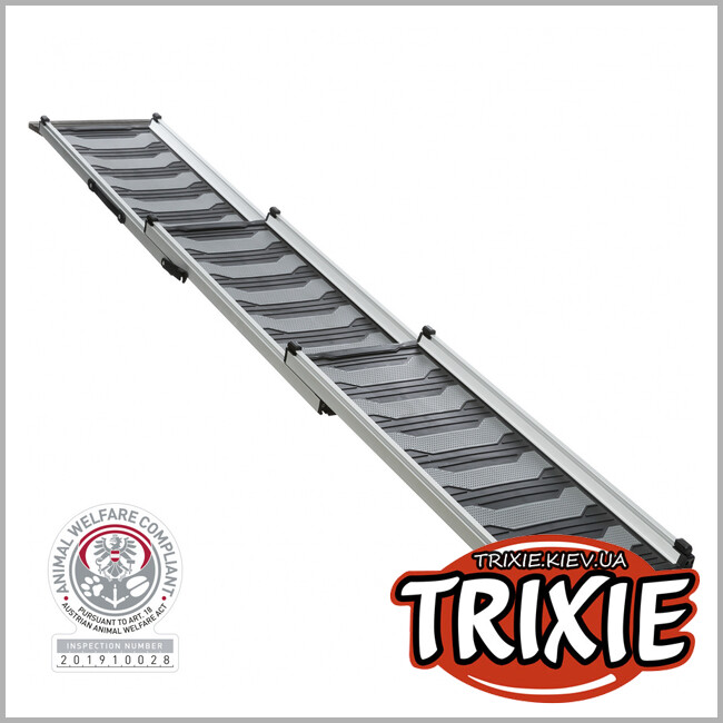 ТРИКСИ Украина - Трап складной TRIXIE (3 ступени, 40х78-175, 6.8кг, черный/серый)