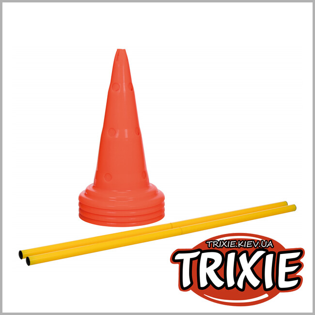 ТРИКСИ Украина - Набор препятствий Dog Activity -TRIXIE 32092 (пластик, 30 × 50см/100см, оранж/жёлтый)