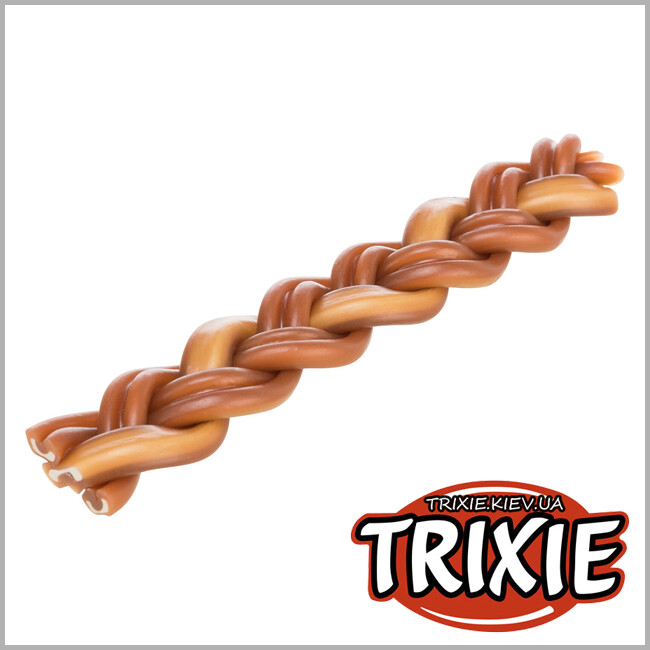 ТРИКСИ Украина - Жевательная коса Trixie 27649 из бычьего пениса (курица), 25 см, 58 гр (2шт/уп)