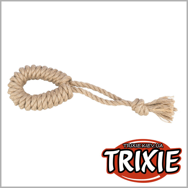 ТРИКСИ Украина - Игрушка Trixie 34886 для собак Игровой канат с кольцом хлопок 32 см