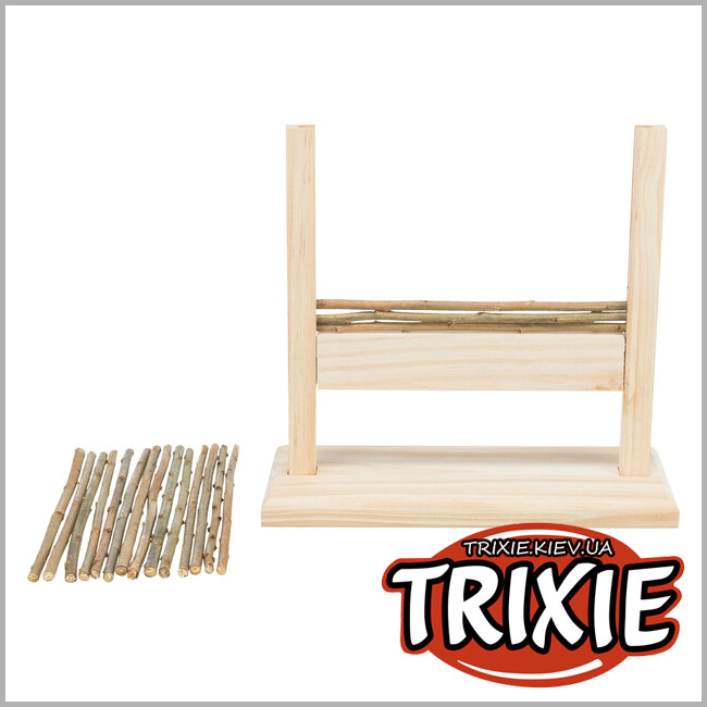 ТРИКСИ Украина - Набор для аджилли с кольцом для грызунов Trixie 61910 (дерево/ива), 28х26х11см