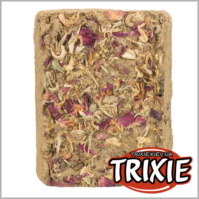 ТРИКСИ Украина - Камень из глины с цветками TRIXIE (натуральный 100 г)