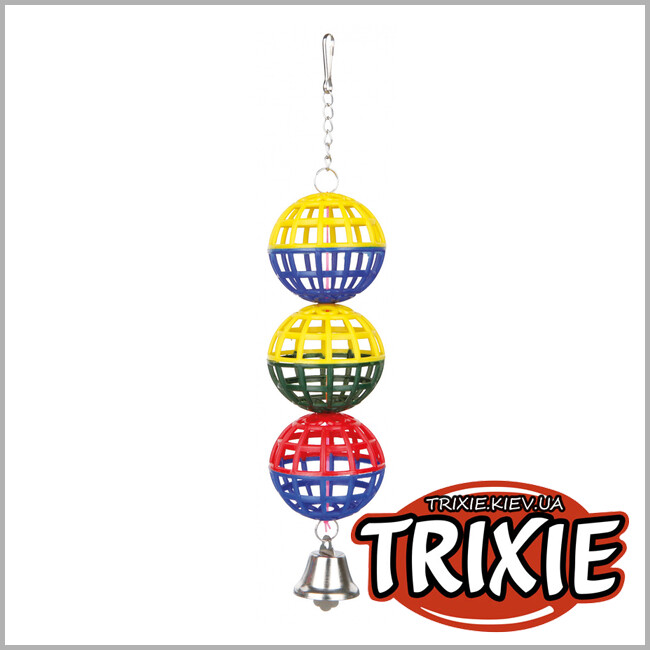 ТРИКСИ Украина - 3 пластиковых шарика для птиц TRIXIE (16 см)