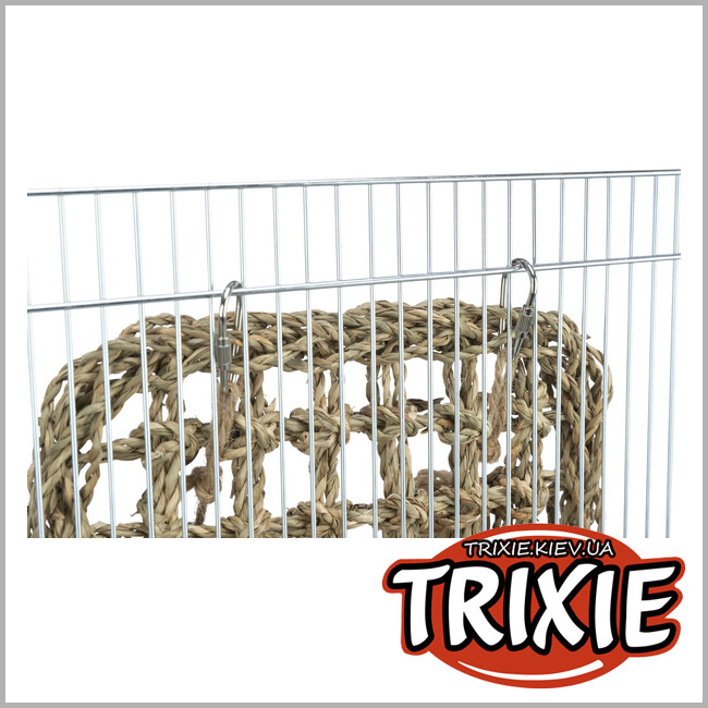 ТРИКСИ Украина - Килимок с игрушками Trixie 61812 для гризунов (водорості/дерево/ротанг), 18х30см