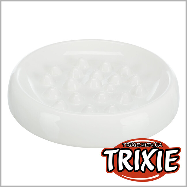 ТРИКСИ Украина - Керамическая миска для медленного кормления Trixie Slow Feeding Ceramic Bowl (керамика 0.25L / 18см)