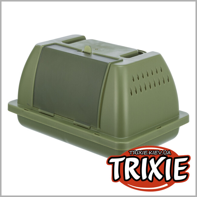 ТРИКСИ Украина - Переноска Trixie 59051 для птиц/мелких животных (пластик), 24х13х16см, оливковая