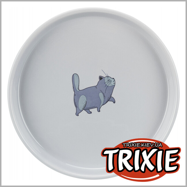 ТРИКСИ Украина - Керамическая миска Trixie Ceramic bowl (плоская и широкая 0.6L /23 см)