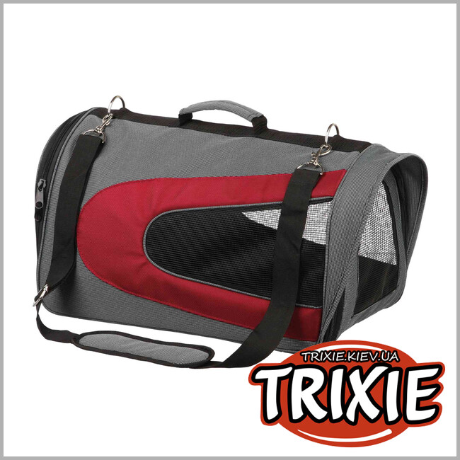 ТРИКСИ Украина - Сумка-переноска для кошек TRIXIE - Alina (27 × 27 × 52 см, Цвет: антрацит/бордо)
