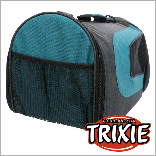 ТРИКСИ Украина - Сумка-переноска Alina-TRIXIE (27х27х52см,антрацит/петроль)
