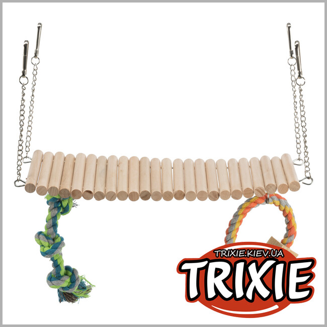 ТРИКСИ Украина - Подвесной мост для грызунов Trixie ( дерево 30*17*9 см )
