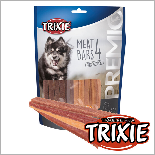 ТРИКСИ Украина - Лакомство для собак Trixie 31853 PREMIO 4 Meat Bars курица/утка/ягненок/лосось 400г