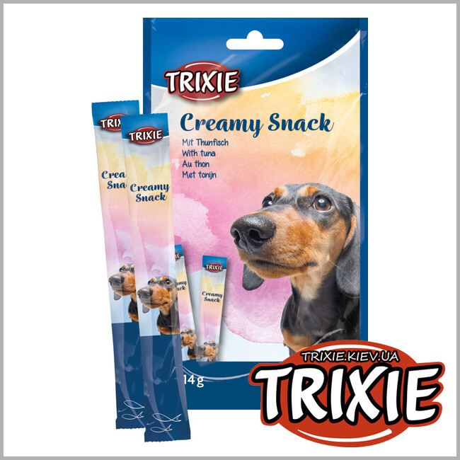 ТРИКСИ Украина - Сливочные закуски для собак Trixie 31901 с рыбой и птицей 5 шт × 14 г