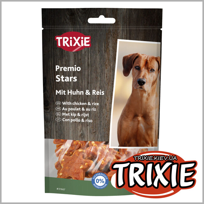 ТРИКСИ Украина - Лакомство для собак Trixie PREMIO "Stars"(курица/рис), 100гр