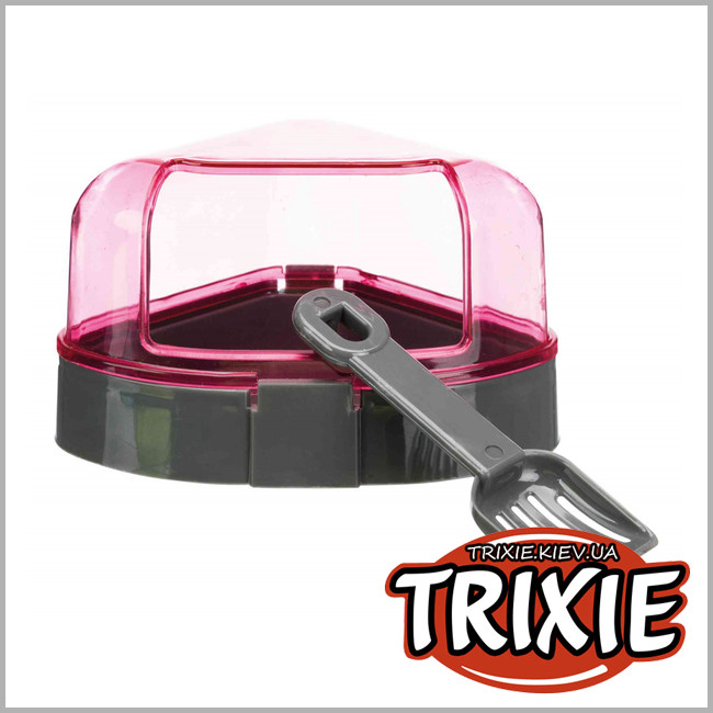 ТРИКСИ Украина - Угловой туалет для хомяка TRIXIE - с крышкой.