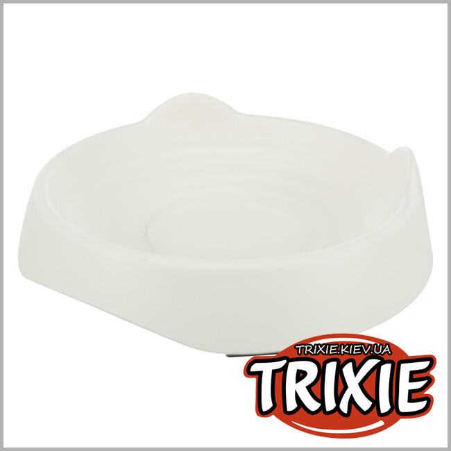 ТРИКСИ Украина - Миска в форме кошачьей головы TRIXIE(меламин, 0.25л/17см,белая)