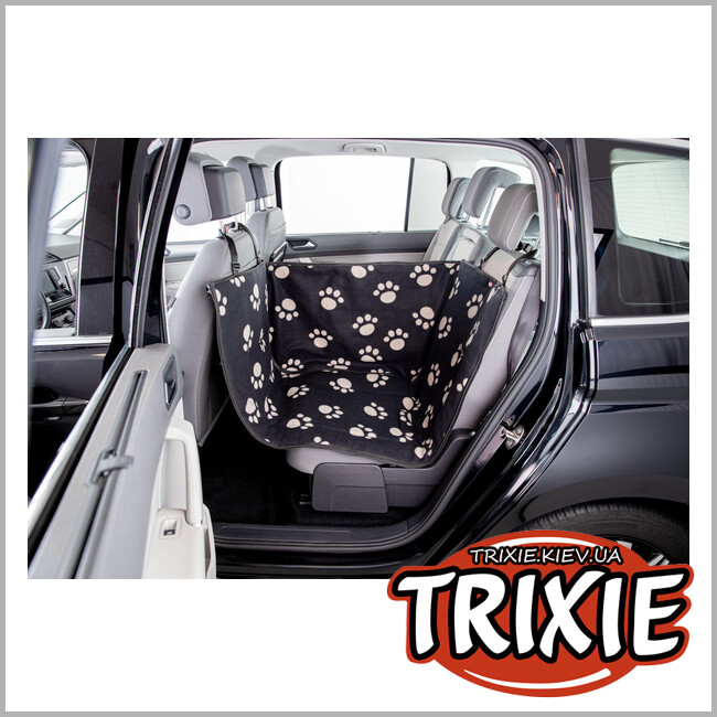 ТРИКСИ Украина - Покривало Trixie 13231 на автокресло с бічними панелями для ткани ,0,5х1,45м,чорний/бежевый