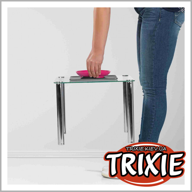 ТРИКСИ Украина - Миска с ковриком Yummynator-TRIXIE (400мл/24х24см,розовый/серый)