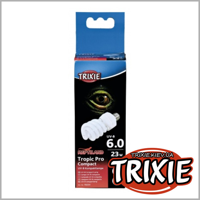 ТРИКСИ Украина - Лампа для террариума TRIXIE Tropic Pro Compact 6.0 (23W 600Lm)