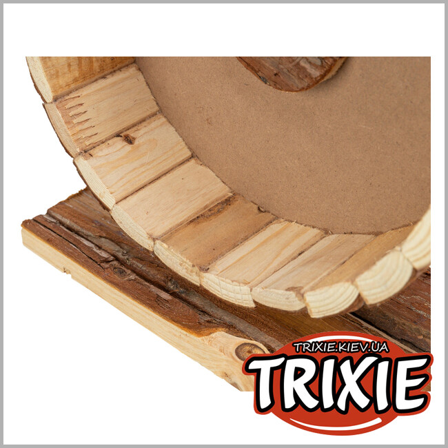 ТРИКСИ Украина - Беговое колесо Trixie 61035 Natural Living для маленьких грызунов тренажерное дерево d-23 см