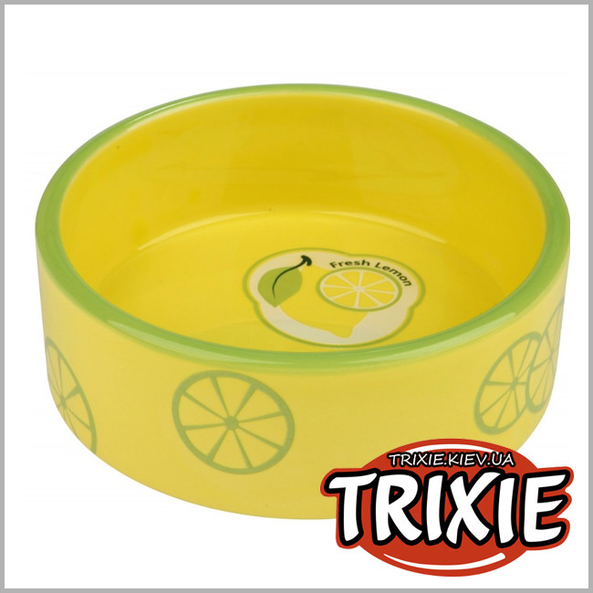 ТРИКСИ Украина - Миска для собак TRIXIE Fresh Fruits (Размер: 0,3л/12см, Цвет: желтая)