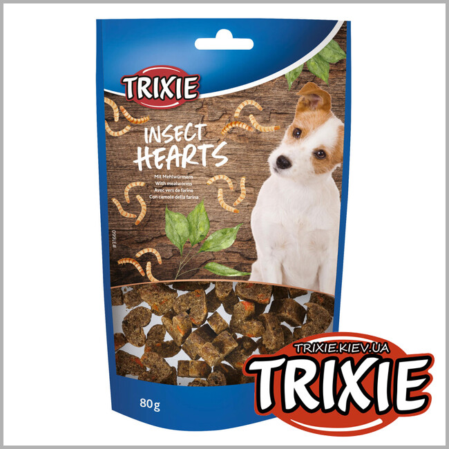 ТРИКСИ Украина - Лакомство для собак с пищевой аллергией Trixie 31660 Insect Hearts 80г