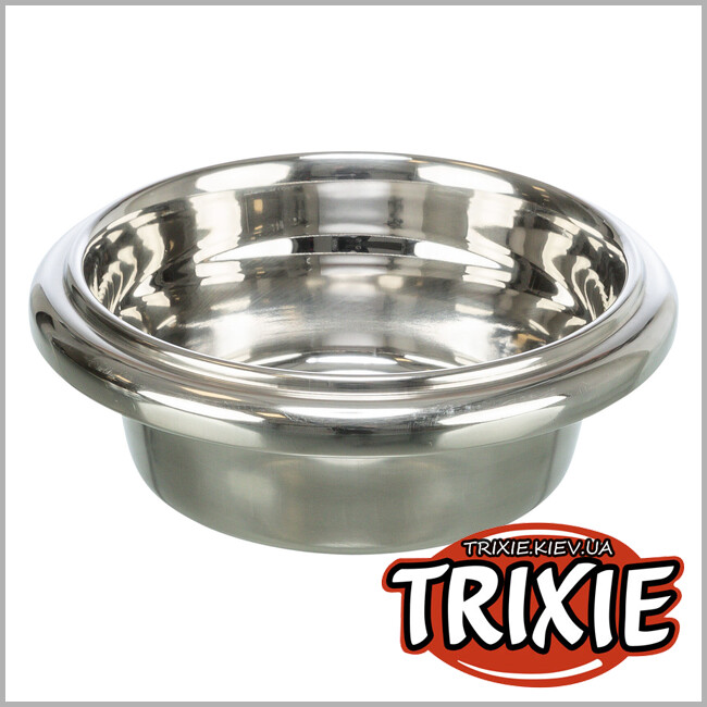 ТРИКСИ Украина - Миски на подставке Trixie 24835 "Be Nordic" (МДФ/нержав.сталь), 2х0,4л/14см/38х18х10см, белый