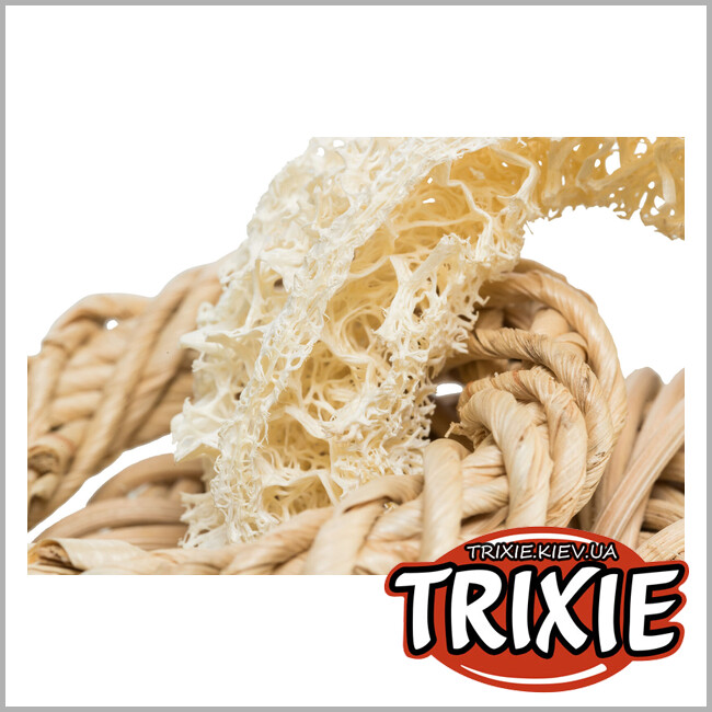 ТРИКСИ Украина - Игрушка-люфа для грызунов Loofah Toy TRIXIE, 13 см