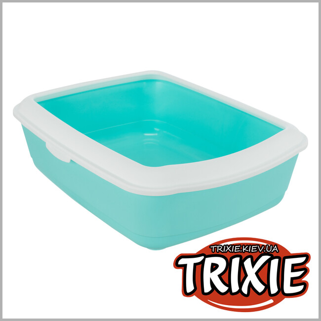ТРИКСИ Украина - Туалет с рамкой Trixie Classic Litter Tray ( 37 * 15 * 47 см мятный)