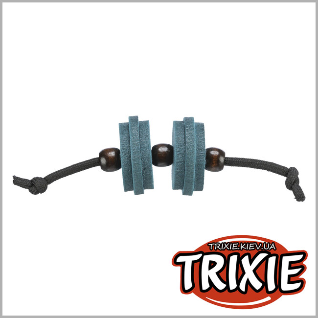ТРИКСИ Украина - Игрушка Trixie 41132 для кошек Гантель на струне CityStyle фетр/дерево серый/черный 13см