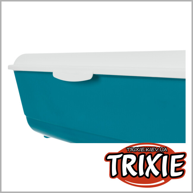 ТРИКСИ Украина - Туалет с рамкой Trixie Classic Litter Tray ( 37 * 15 * 47 см бирюза)