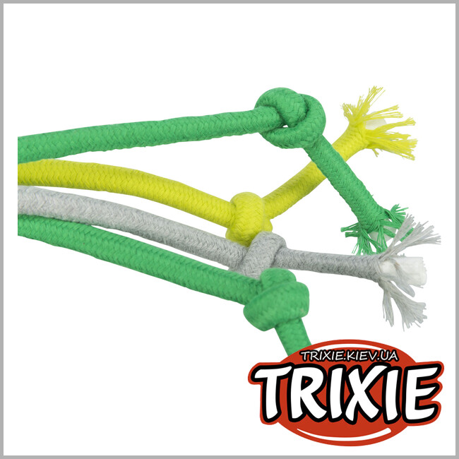 ТРИКСИ Украина - Игровой канат Trixie 34703 с узлами и мячом, TПГ/полиэстер, 9х44см