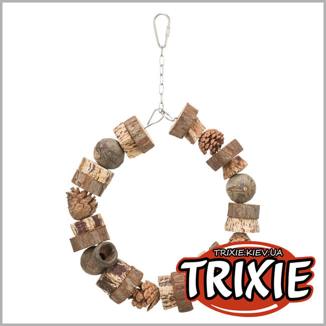 ТРИКСИ Украина - Кольцо-качалка Trixie 51701 (дерево/шишка), 18см