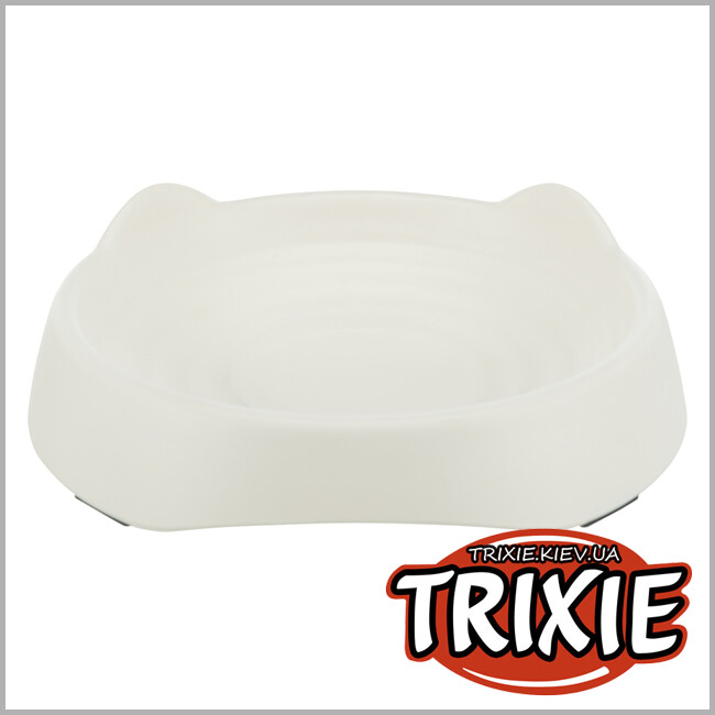 ТРИКСИ Украина - Миска в форме кошачьей головы TRIXIE(меламин, 0.25л/17см,белая)