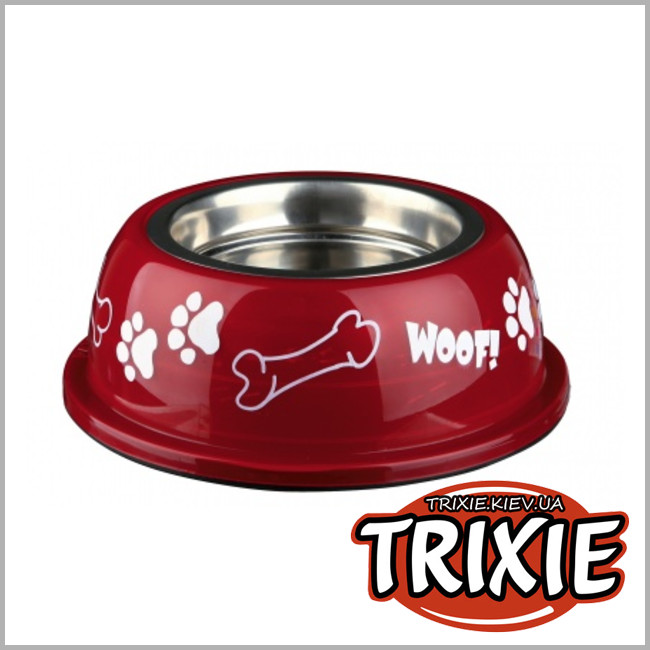 ТРИКСИ Украина - Миска стальная для собак TRIXIE (Размер: 1.6л/21см)