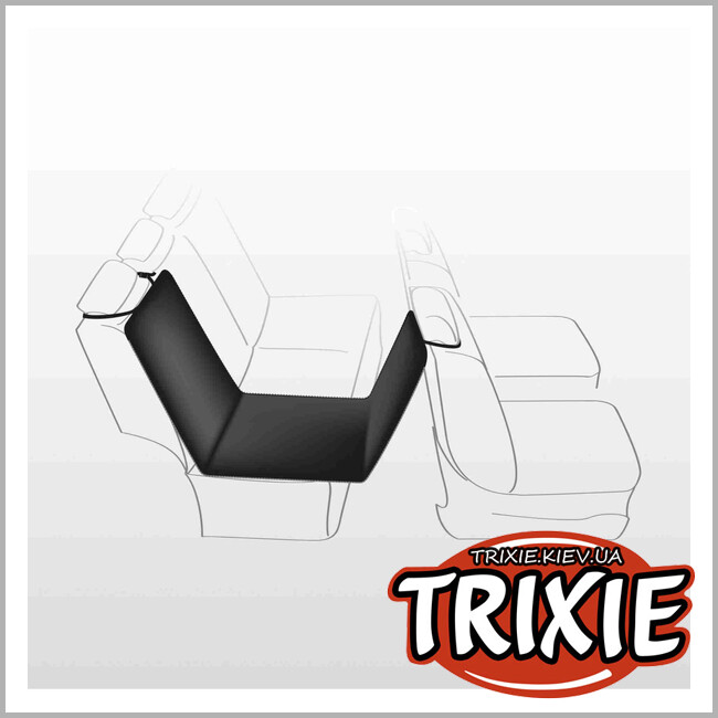 ТРИКСИ Украина - Коврик на сиденье авто Trixie 13235 для животных,узкий,0.65х1.45м, черный/беж