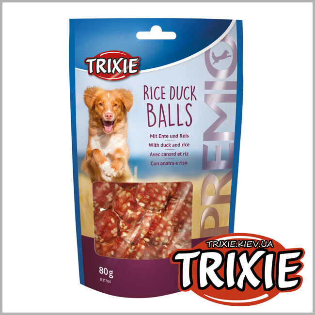 ТРИКСИ Украина - Лакомство для собак Trixie 31704 PREMIO Rice Duck Balls утка/рис 80г