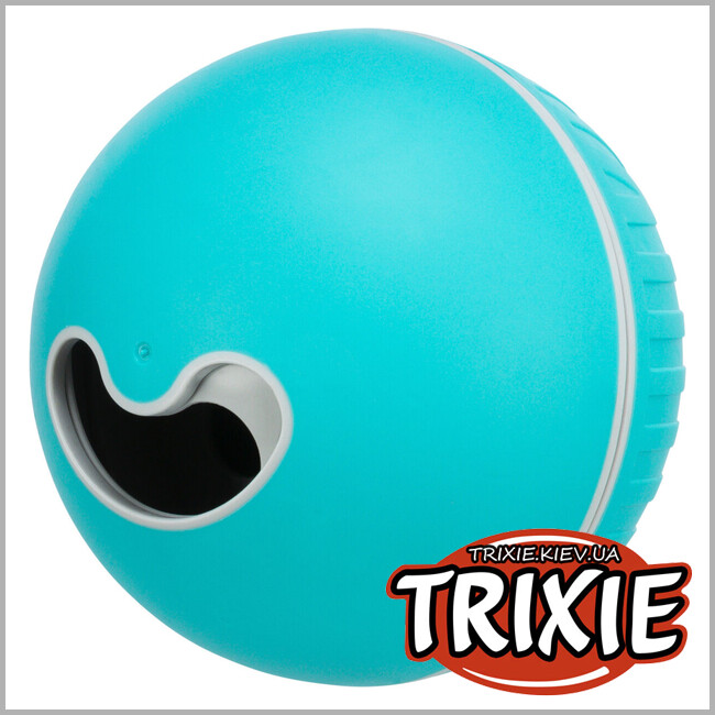 ТРИКСИ Украина - Мячик Trixie 33416 для лакомства, пластик,14см, голубой