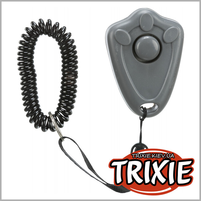 ТРИКСИ Украина - Обучающий кликер с кнопкой и пружинным браслетом Trixie Dog Activity Clicker (щёлкающим звуком)